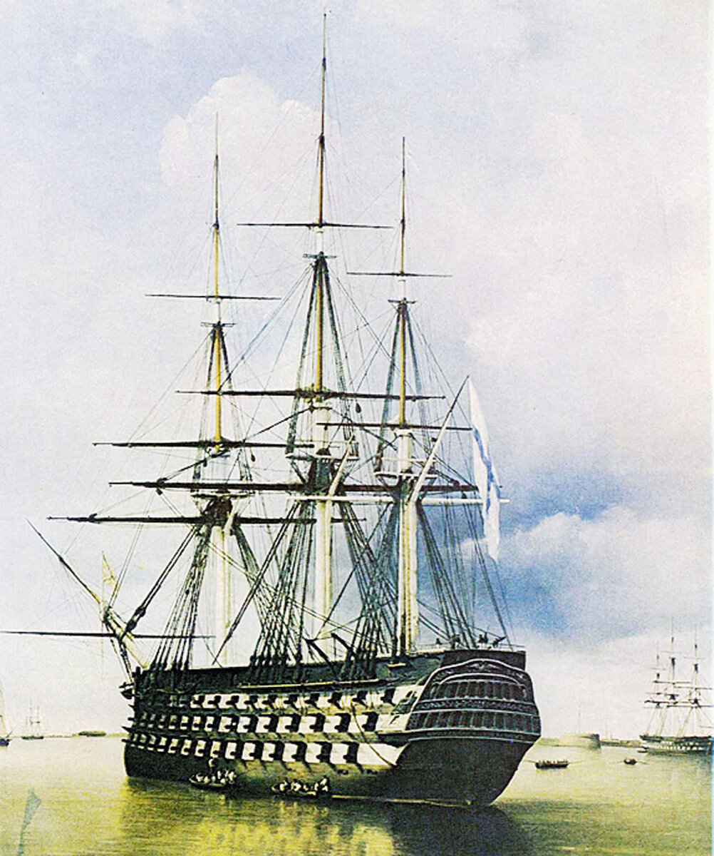 Ф. Перро. 110-пушечный линейный корабль "Император Александр I". 1840 год