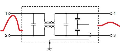 Схема фильтра электромагнитных помех