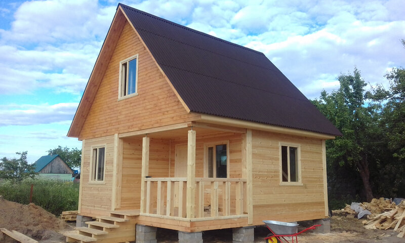 Баня 6 х 6 м. С мансардой