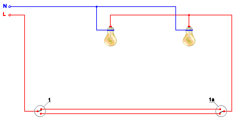 Как подключить проходные выключатели к светодиодной лампочке Подключение проходного выключателя Схемы Принцип действия Домашний Ремонт Дзен