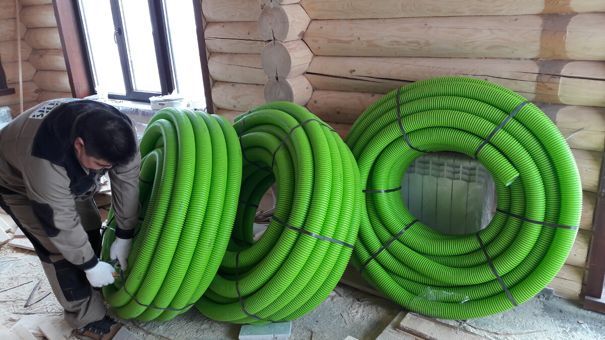 Компания ПромоСБ г.Уфа готовится к первому этапу монтажа Системы общеобменной вентиляции с рекуперацией тепла на базе низкопрофильных зеленых воздуховодов Блиццард Люфттехник Класс 150