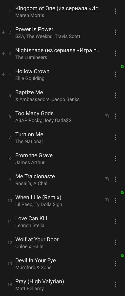 Полный плэйлист