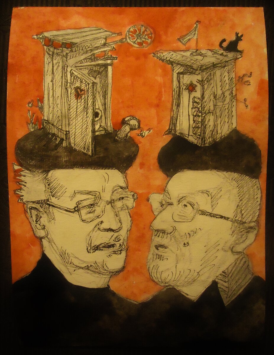 Владислав Несынов "Двойной портрет Анатолия Ивановича и Виталия Георгиевича"