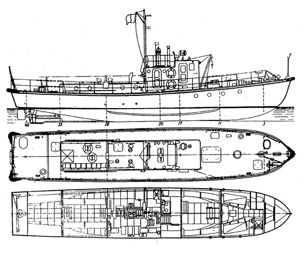 Головное судно пр. №376. Планы 