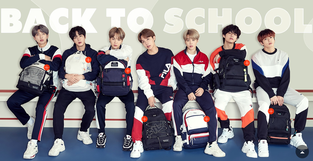 BTS New collection FILA Back To School 2020 Moonlight