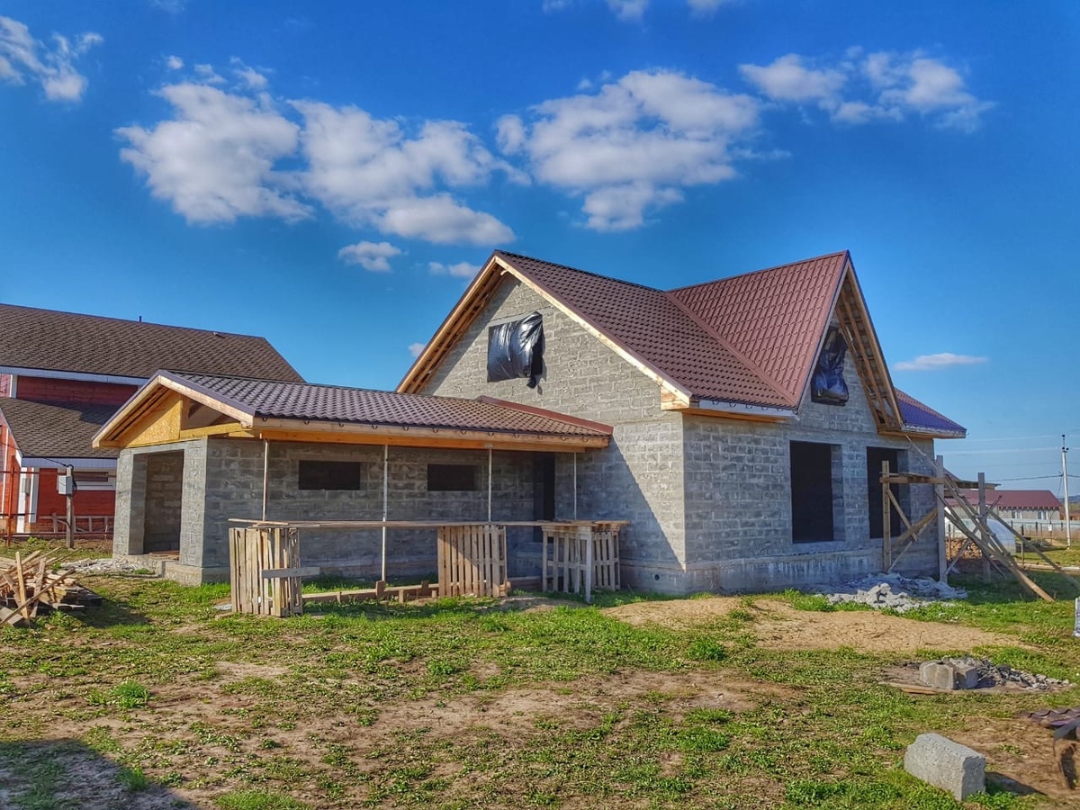 Дом из неавтоклавных пеноблоков "ЭКОБЛОК"