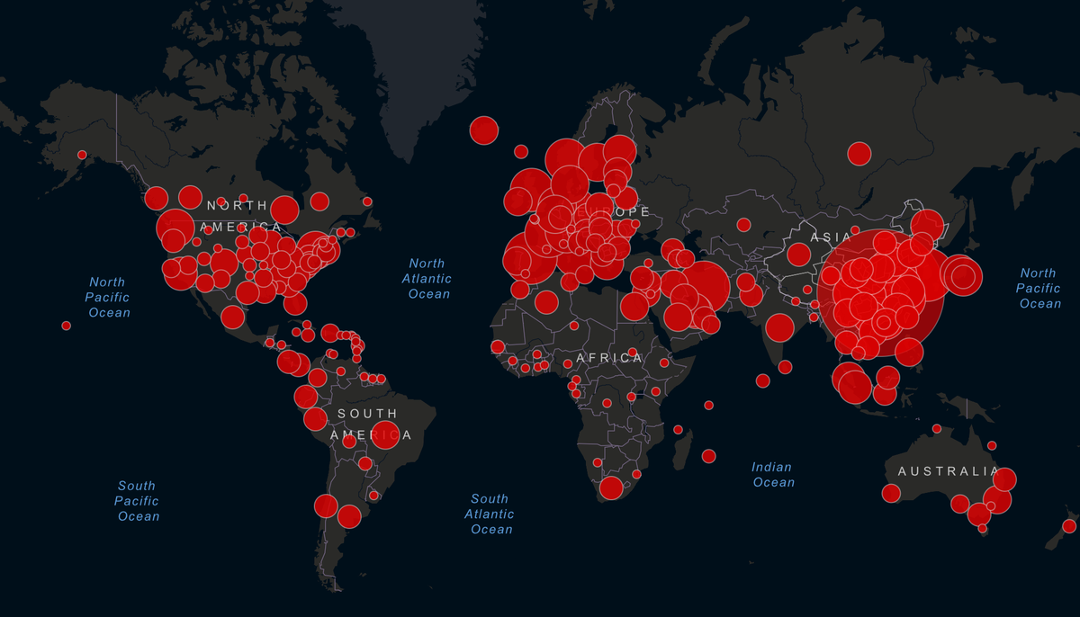 Карта распространения коронавируса