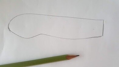 Рисуем шаблон будущей ручки для ножа.