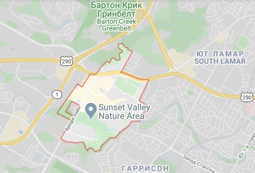 Sunset Valley на карте