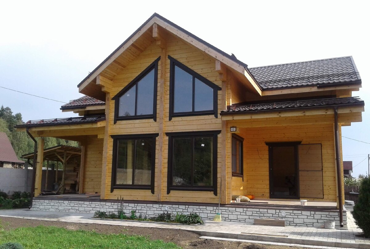 Дом из бруса по проекту Д-535. Деревня Пятница, Новгородский район