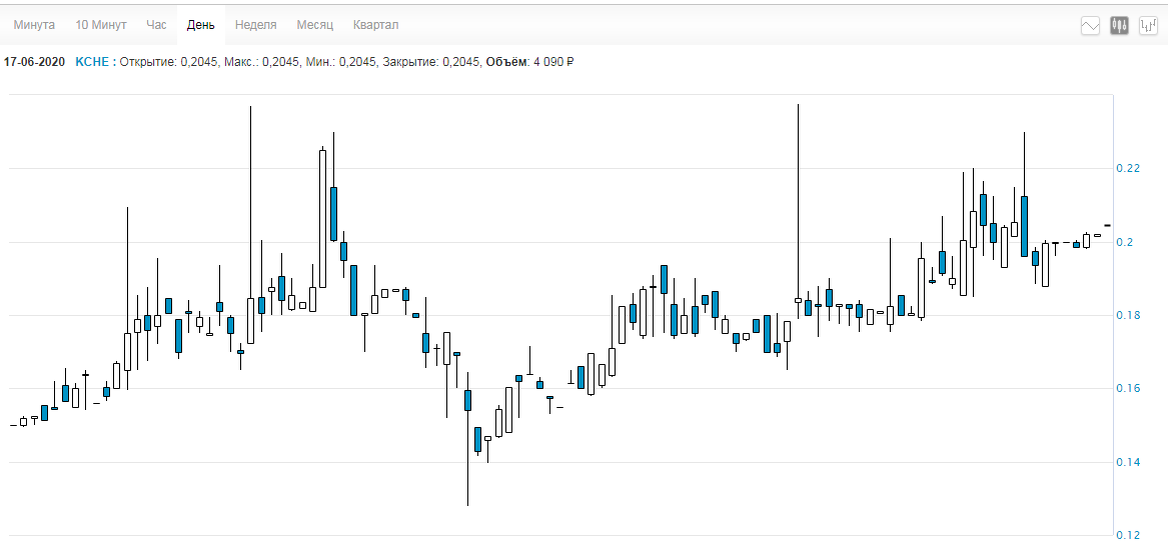 Цена на акции Камчатскэнерго может меняться за 1 день на 25%