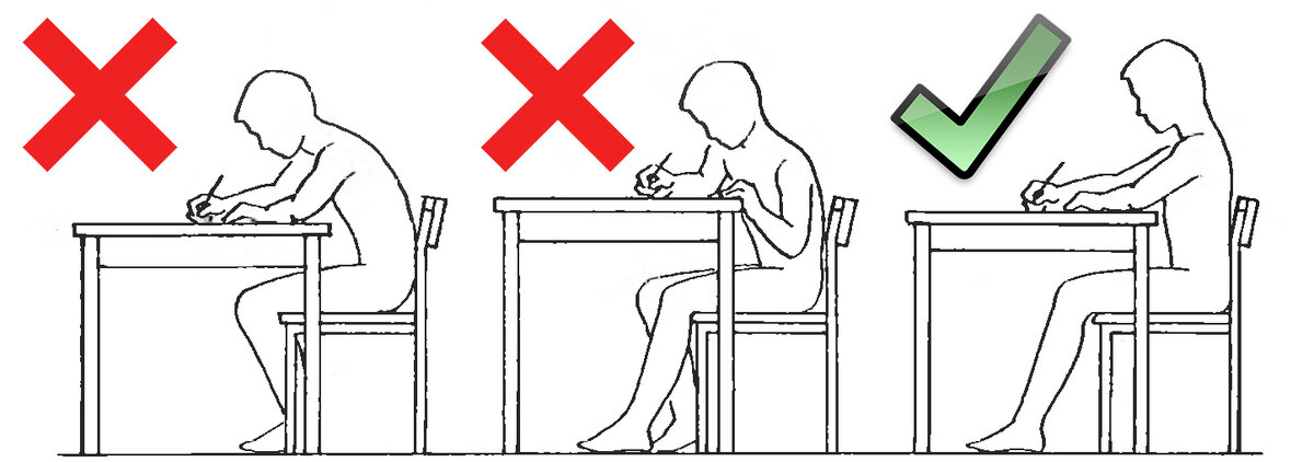 Правильное положение тела во время сборки алмазной мозаики 