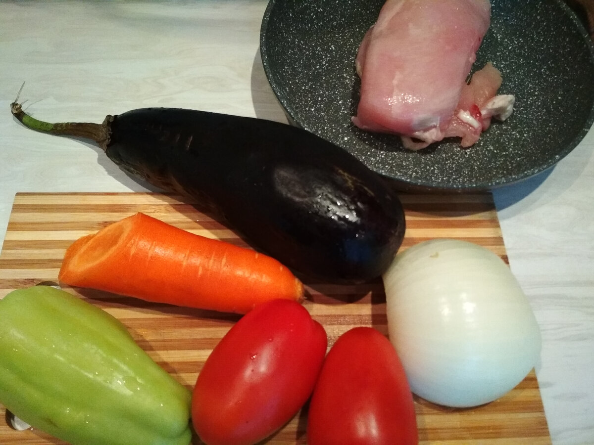 Продукты для рагу.