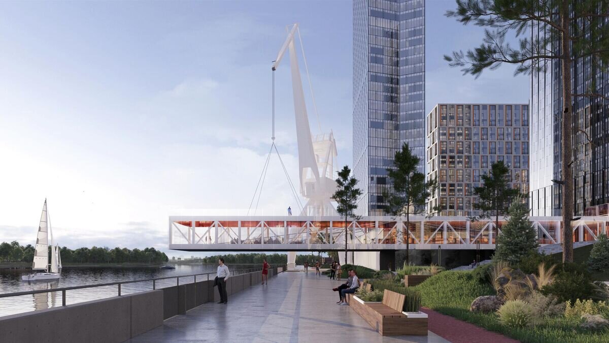    Проект застройки Северного речного порта в Москве© Фото : Sergey Skuratov Architects