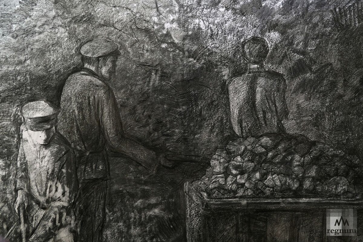    Стены музея оформлены рисунками углем Василий Иванов © ИА REGNUM