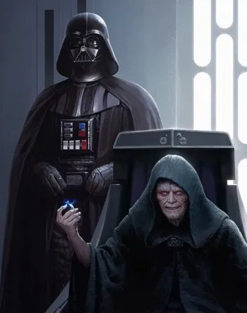 "Мой ученик, Дарт Вейдер, найдет и сокрушит вашу жалкую маленькую банду друзей-мятежников".