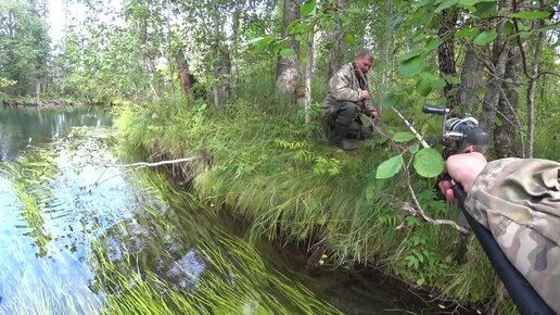 Рыбалка, хариус, таёжная речка, изготавливаю снасть в полевых условиях.