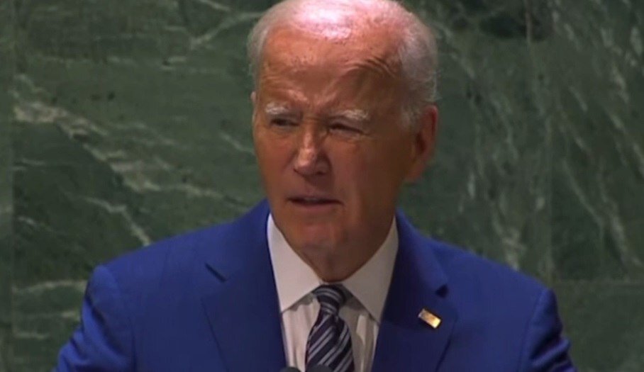 СКРИНШОТ ТРАНСЛЯЦИИ ВЫСТУПЛЕНИЯ ДЖО БАЙДЕНА НА ГЕНАССАМБЛЕЕ ООН/RUPTLY