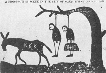 Карикатура в газете Алабамы, 1868