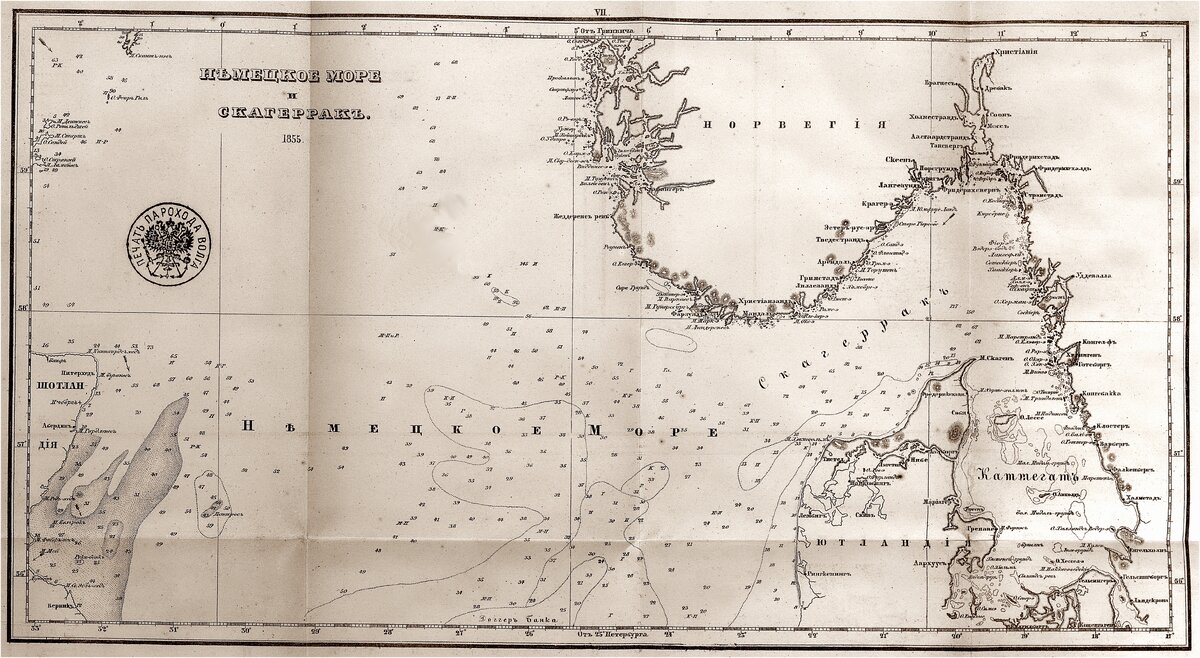 Карта Немецкого моря