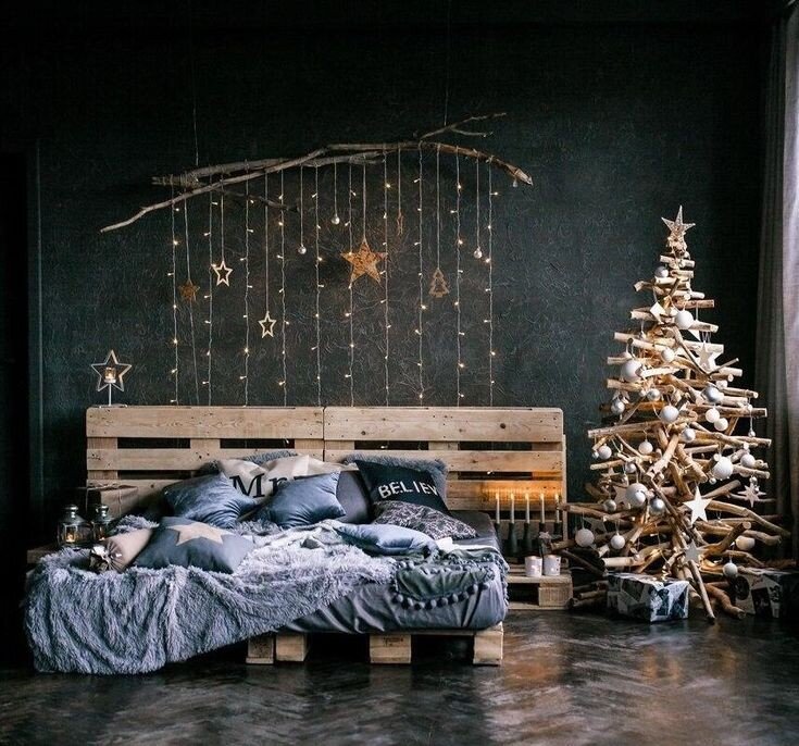 Новогодний скандинавский интерьер