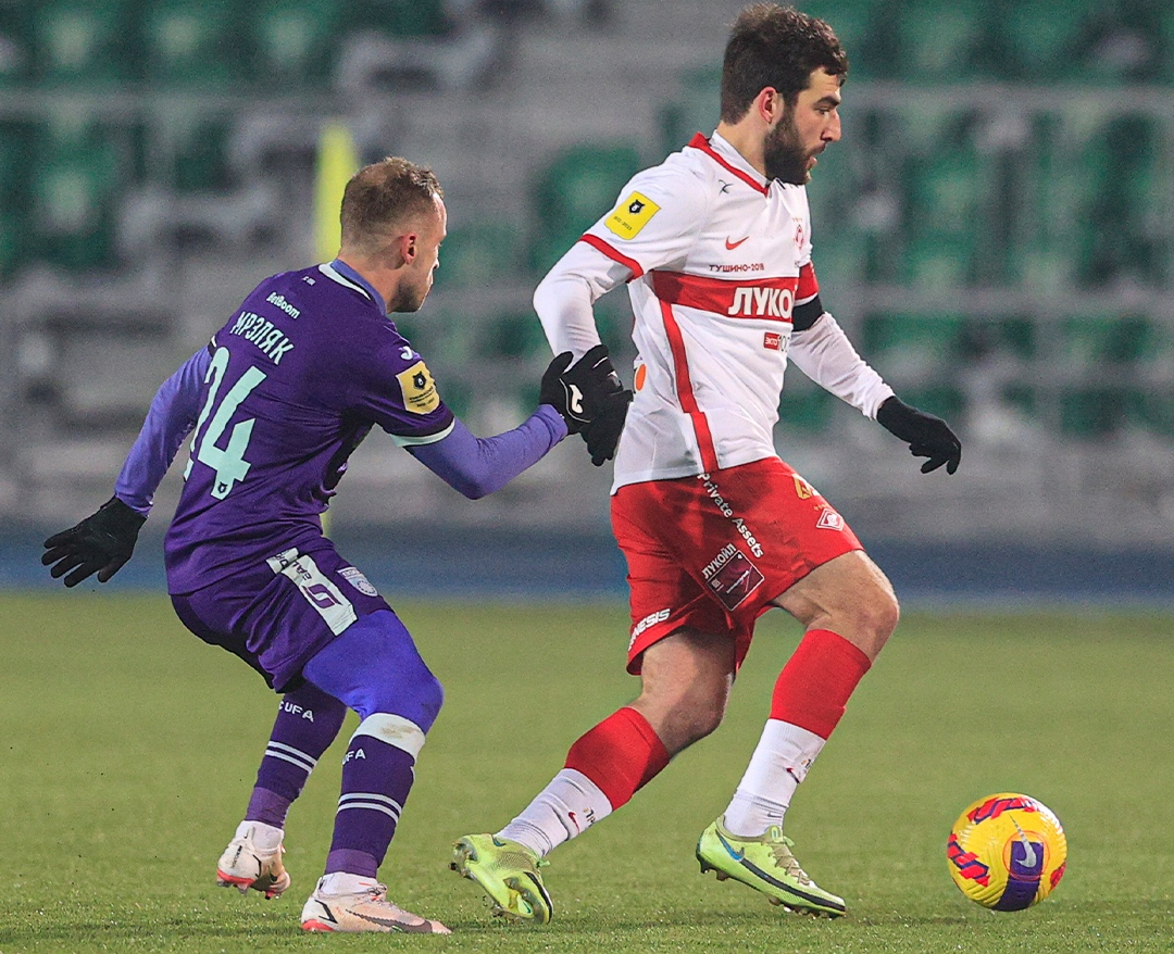 Спартак в очередной раз не смог выиграть в рпл, на этот раз зафиксирована ничья в Уфе. Источник фото: utv.ru