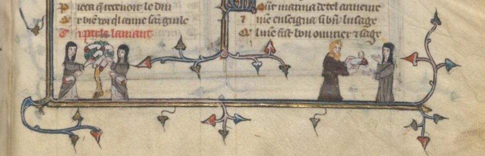 Жанна де Монбастон. Монахини, срывающие пенисы с дерева. XIV век.