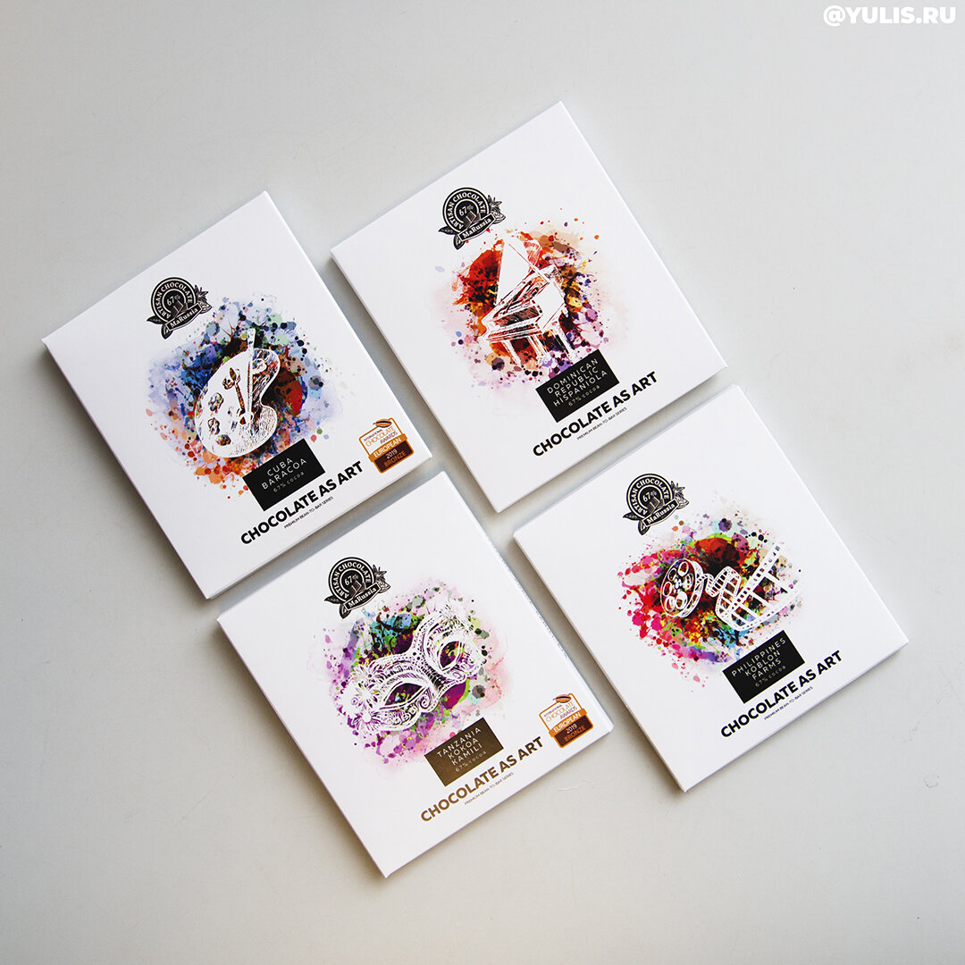 Фирменная упаковка крафтового шоколада MaRussia