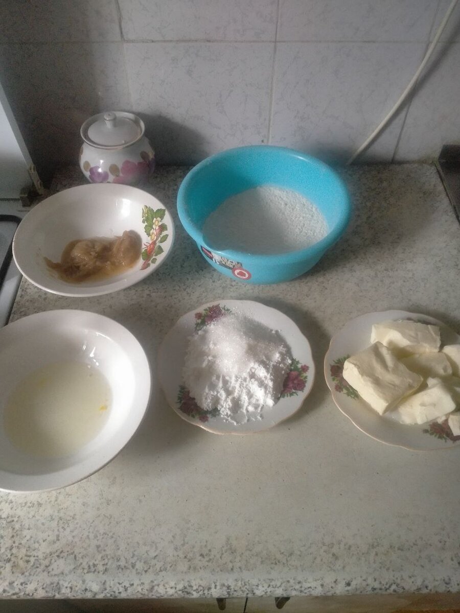 Продукты, необходимые для приготовления Курабье