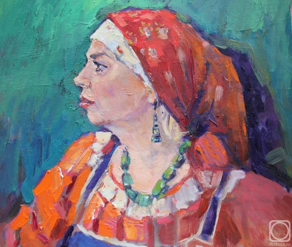 Держите для вдохновения картину Аркадия Полякова. "Елена". Я вижу ту крестьянку так.
