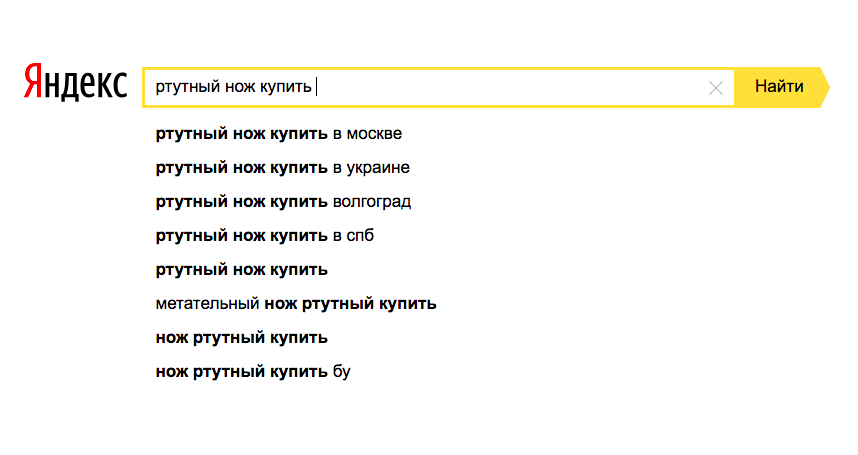 снимок экрана с типовыми запросами, зафиксированными Яндексом