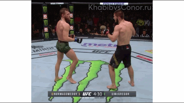 Попытка Конора бить под углами