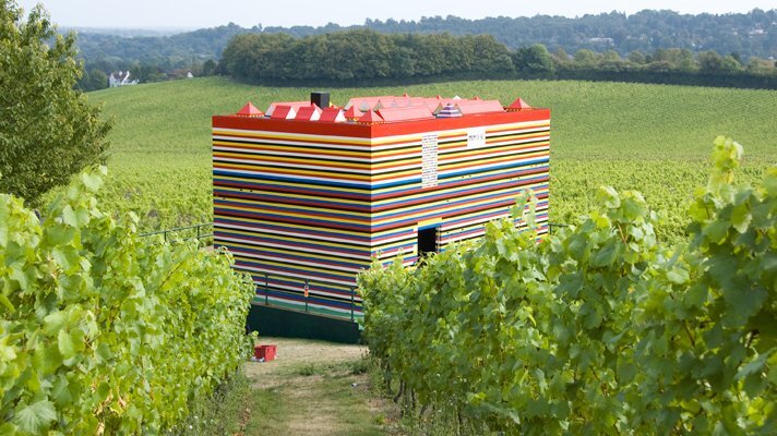 Дом построен в виноградниках, в местечке Denbies Wine Estate (Dorking, Surrey)