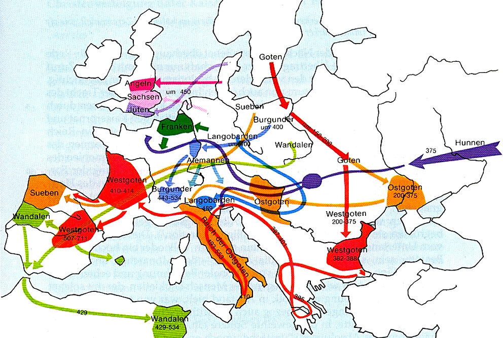 Великое переселение народов германцы карта. Великое переселение народов Евразия. Карта Европы переселение народов. Великое переселение народов карта расселение народов. Распространение готов