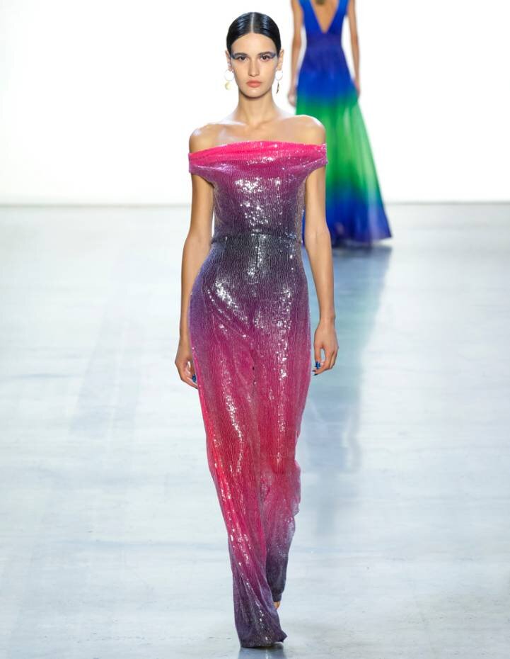 Блестящие платья весна-лето 2019 Tadashi Shoji: коллекция, тренды, стиль