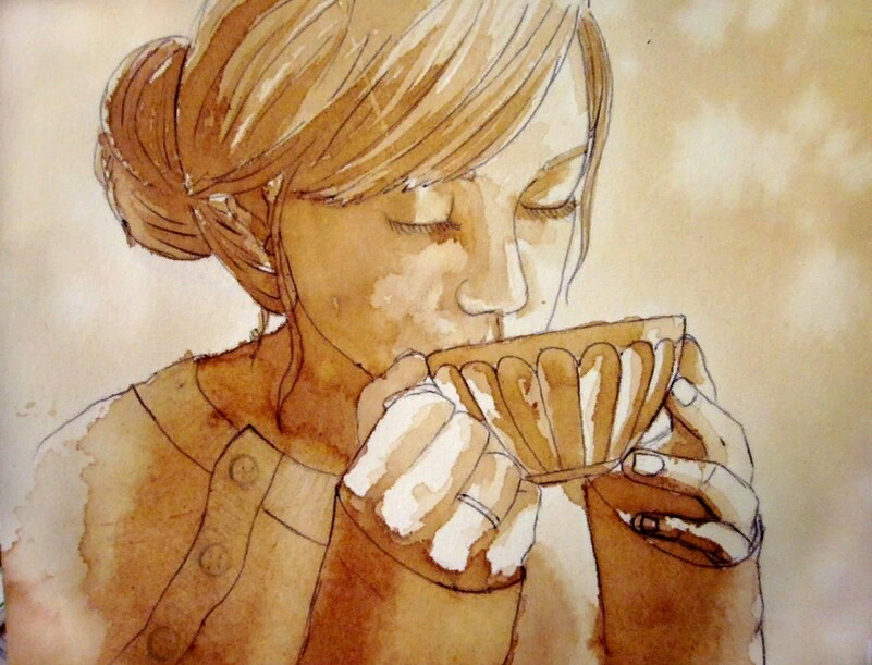 Coffee Art Drawing