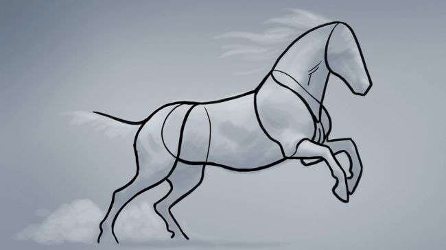 Как нарисовать лошадь | ЖИВИ ТВОРЧЕСТВОМ | Дзен