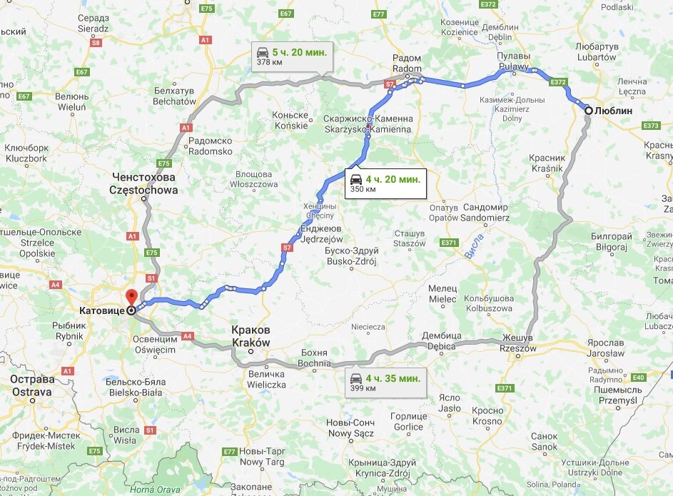 Карта. Мы в этот раз использовали гугл навигатор в поездке. 