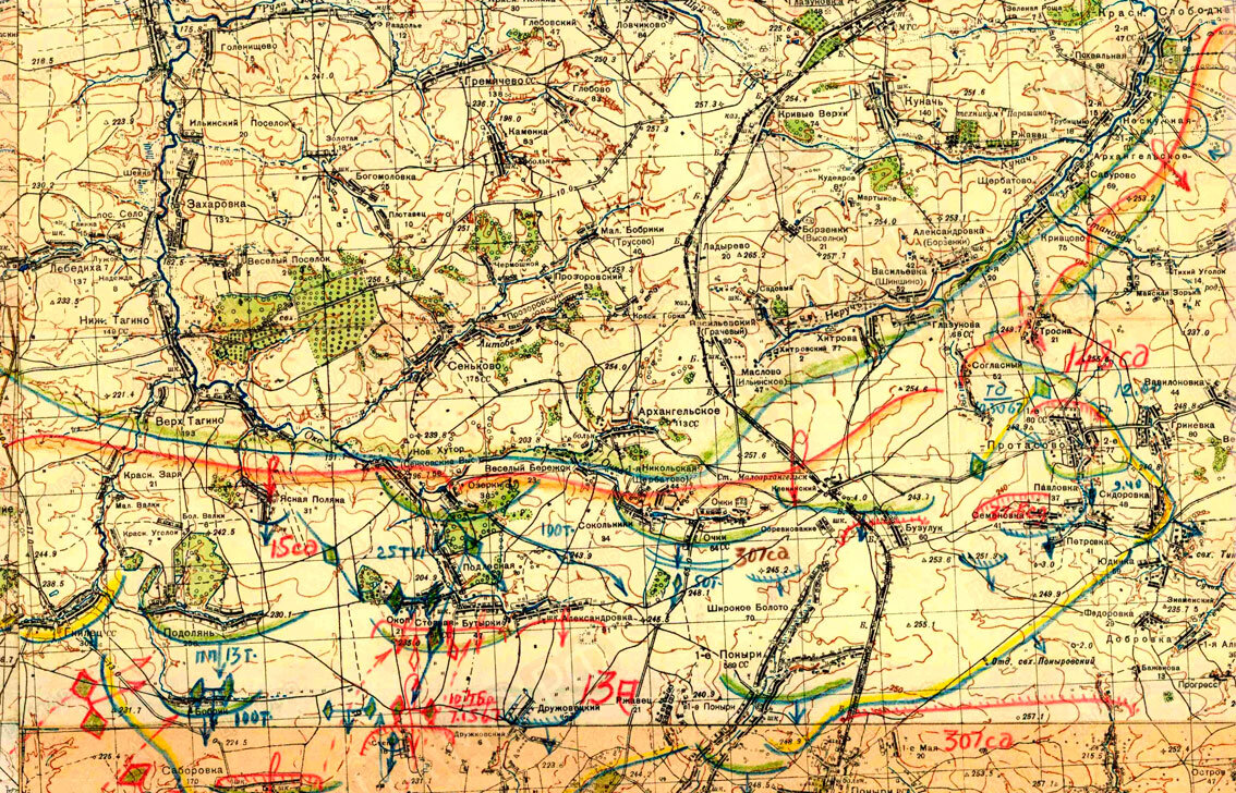 Вклинение немцев в советскую оборону