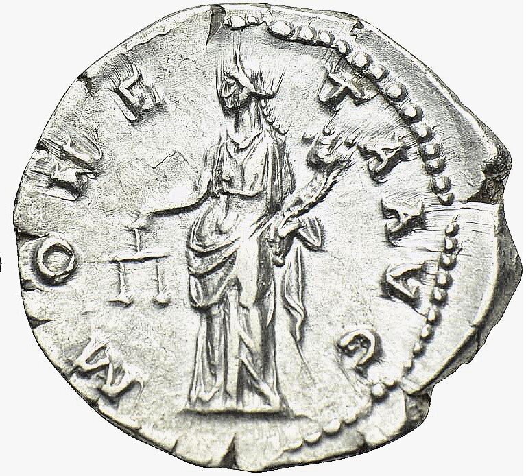 Изображение Юноны на римской монете.