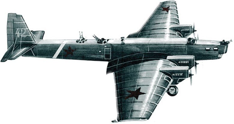Тяжелый бомбардировщик ТБ-52. В боях на Хасане участвовал 41 самолет