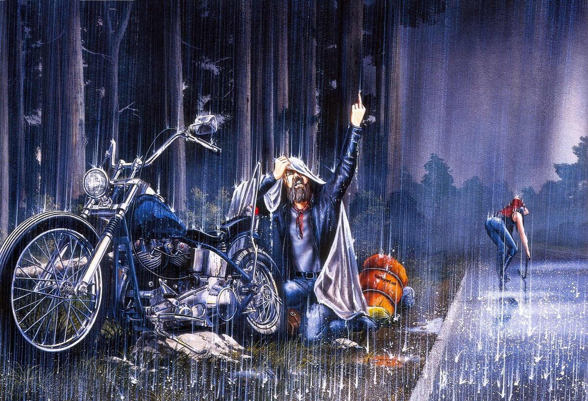 Влажный ездок. Управление мотоциклом в дождь.