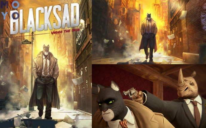 Интерактивный квест по мотивам популярного комикса BlackSad, где главные герои — антропоморфные (похожие на людей) животные. История разворачивается в 50-х годах ХХ века и рассказывает о детективе-коте Джоне Блэксэде. Он вместе с дочерью расследует групповое убийство. Жертвы — владелец боксерского клуба и его помощник. 
Все события опираются на первоисточник, поэтому игра — настоящий канон. Blacksad однозначно стоит уделить внимание из-за разнообразия героев. И спокойного джазового саундтрека, удачно вписавшись в мрачный антиутопический мир, выстроенный создателями. Здесь не будет взрывного экшена, однако атмосфера тьмы человеческих взаимоотношений подкупает даже отъявленных циников.

Игра доступна для всех основных платформ, включая Xbox и PlayStation 4.