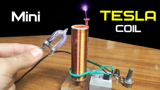 Мини Катушка Тесла на IRF740. Качер Бровина / Mini Tesla Coil