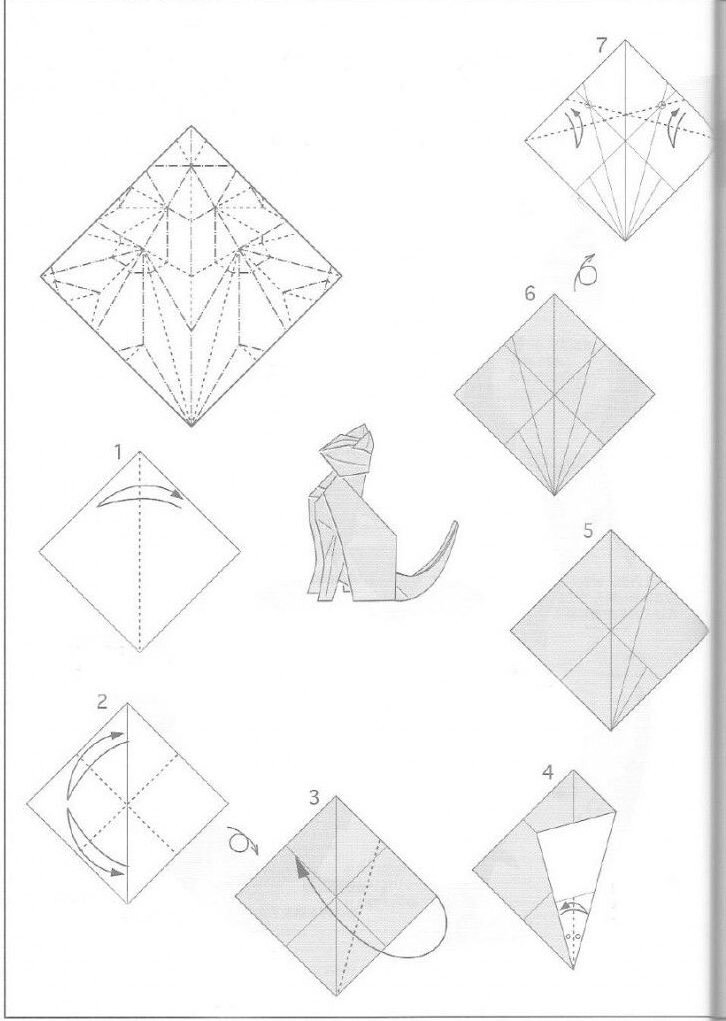 Как сделать кошку/ кота из бумаги А4? (Оригами) — Video | VK