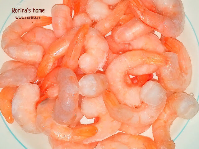 Замороженные креветки без панциря