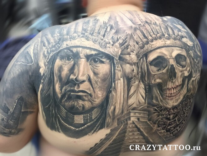 Над сюжетом этой татуировки можно рассуждать долгими вечерами