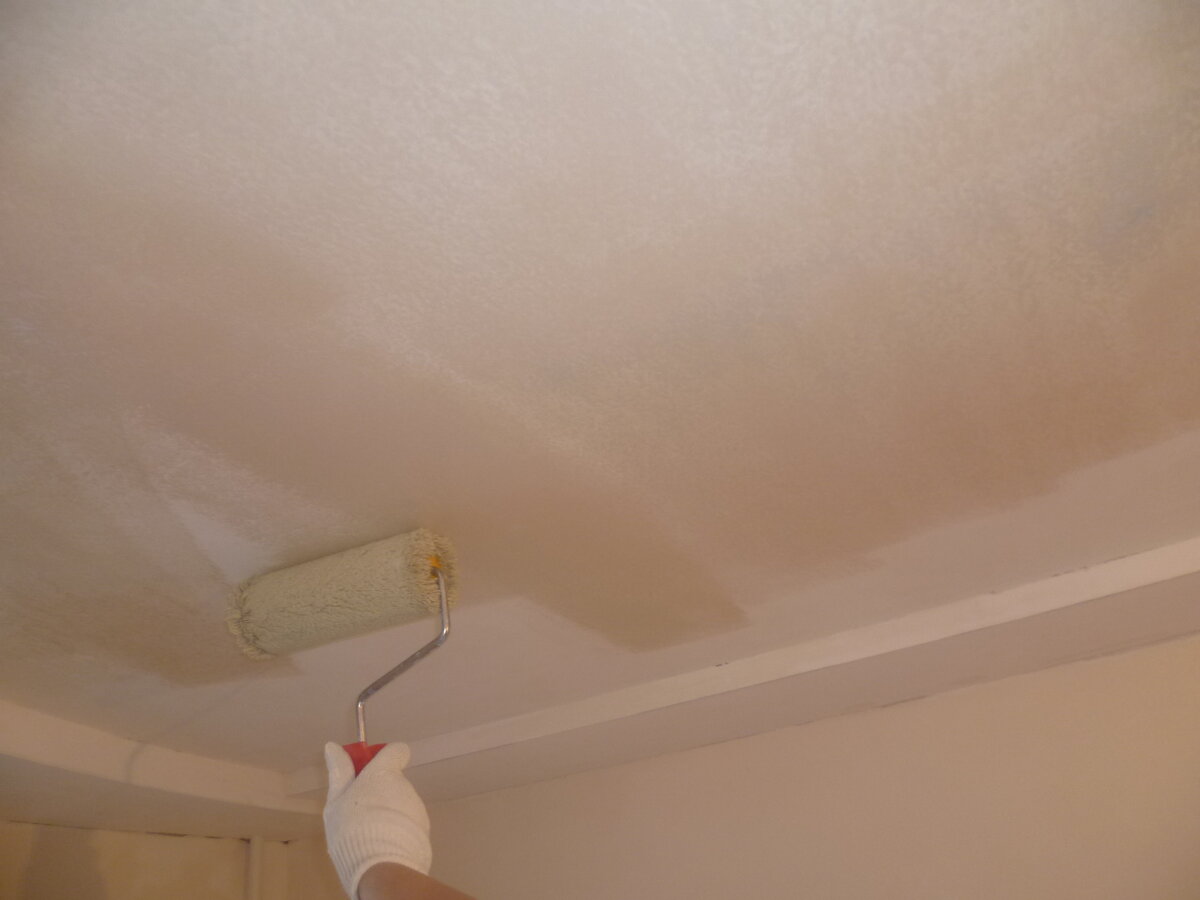 Как побелить потолок своими руками водоэмульсионной краской?