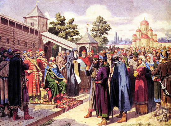 А. Кившенко. Чтение народу Русской Правды в присутствии великого князя Ярослава
