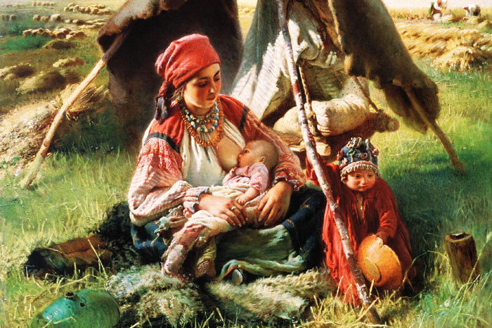 К. Маковский. Жница. Фрагмент